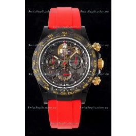 Rolex Daytona Blaken Red 1:1 Swiss Mirror Replica Skeleton Dial Cal.4130 Movement