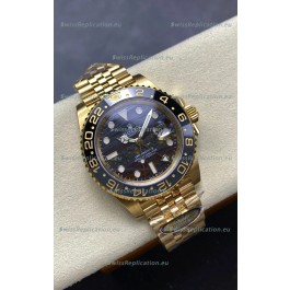 Rolex GMT Masters II Super Clone 126718GRNR Yellow Gold Tiger Iron Dial Swiss Replica Watch