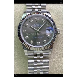 Rolex Datejust 31MM ETA-2671 Movement Swiss Replica in 904L Steel in Grey Dial