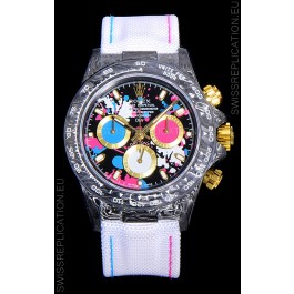 Rolex Daytona DiW Motley Lady Unique Forged Carbon Casing Swiss Replica Watch