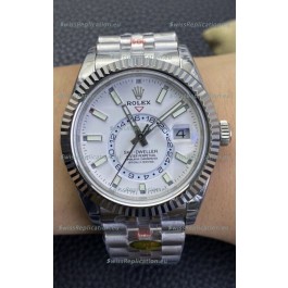 Rolex Sky-Dweller REF# M326934 White Dial Watch in 904L Steel Case 1:1 Mirror Replica