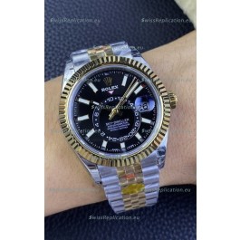 Rolex Sky-Dweller REF# M336933 Black Dial Watch in Yellow Gold 904L Steel Case 1:1 Mirror Replica