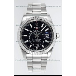 Rolex Sky-Dweller REF #m336934 Black Dial Watch in 904L Steel Case - Super Clone Watch