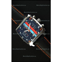 Tag Heuer Monaco 24 Quartz Replica Watch in Red/Blue Stripes Dial