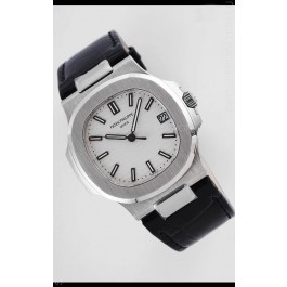 Patek Philippe Nautilus 5711/1A-011 1:1 Mirror Swiss Replica Watch in White Dial 904L Steel 
