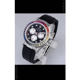 Rolex Cosmograph Daytona 116598 904L Stainless Steel 1:1 Mirror Cal.4130 Movement Watch 