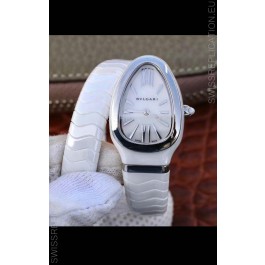 Bvlgari Serpenti Edition White Ceramic Replica Watch in 1:1 Mirror Quality 