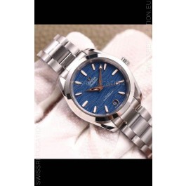 Omega Seamaster Aquaterra 150M 34MM Swiss Replica Watch in Blue Dial
