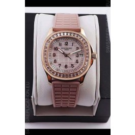 Patek Philippe Aquanaut LUCE 5072R-001 Swiss Replica Watch in Pearl Dial 35.6MM 