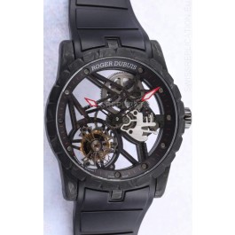 Roger Dubuis Excalibur Spider Flying Tourbillon Skeleton Carbon Casing 1:1 Mirror Swiss Watch