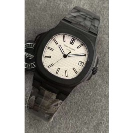 Patek Philippe Nautilus 5711 Black Venom PVD Swiss Replica Watch in White Dial 