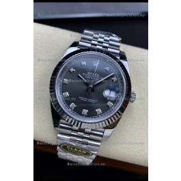 Rolex Datejust 126334 41MM ETA 3235 Swiss 1:1 Mirror Replica Watch in 904L Steel Dark Grey Dial 
