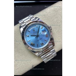 Rolex Day Date M228236-0012 904L Steel 40MM - Ice Blue Dial 1:1 Mirror Replica