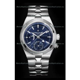 Vacheron Constantin Overseas Dual Time 1:1 Mirror Swiss Replica Watch in Blue Dial 