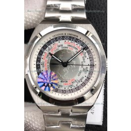 Vacheron Constantin Overseas World Time Edition White Dial Swiss Replica Watch 