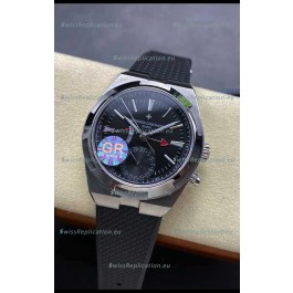 Vacheron Constantin Overseas Dual Time Stainless Steel 1:1 Mirror Swiss Replica Black Dial
