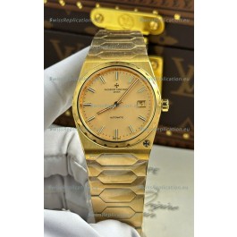 Vacheron Constantin Historiques 222 Super Clone 37MM Yellow Gold Watch in Gold Dial 