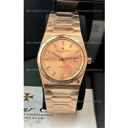 Vacheron Constantin Historiques 222 Super Clone 37MM Rose Gold Watch in Pink Dial 