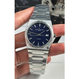 Vacheron Constantin Historiques 222 Super Clone 37MM Steel Casing Watch in Blue Dial 