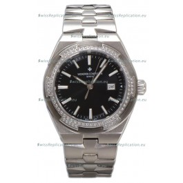 Vacheron Constantin Overseas Steel Casing Black Dial 35MM Swiss Replica Watch 