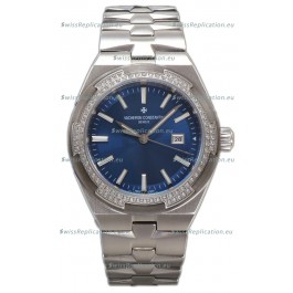 Vacheron Constantin Overseas Steel Casing Blue Dial 35MM Swiss Replica Watch 