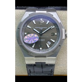 Vacheron Constantin Overseas 1:1 Mirror Swiss Replica Watch in Grey Dial - Leather Strap