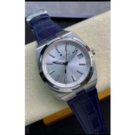 Vacheron Constantin Overseas 1:1 Mirror Swiss Replica Watch in Steel Dial - Leather Strap