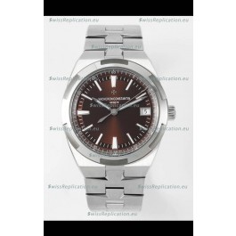 Vacheron Constantin Overseas 1:1 Mirror Swiss Replica Watch in Brown Dial - Steel Strap