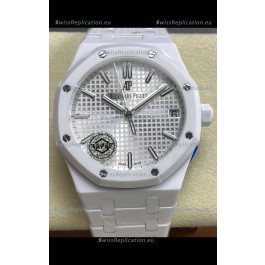 Audemars Piguet Royal Oak 15500 White Ceramic Super Clone Replica Watch 