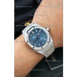 Audemars Piguet Super Clone 15454BC Royal Oak Frosted 37MM Watch in Blue Dial