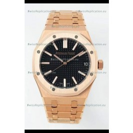 Audemars Piguet Royal Oak 15510OR 41MM Rose Gold Black Dial Super Clone Replica Watch