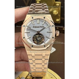 Audemars Piguet Royal Oak 26730OR Flying Tourbillon 41mm in 904L Rose Gold with Grey Dial