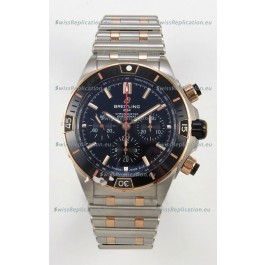 Breitling Chronomat Super Clone B01 42 Edition Swiss Two Tone Black Dial Watch 