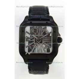 Santos De Cartier Super Clone Watch in Skeleton Dial PVD MLF Coating Watch 