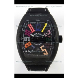 Franck Muller Super Clone Vanguard V45 Racing Carbon Watch in Nylon Strap