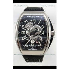 Franck Muller Vanguard Super Clone Yachting Dragon V45 Black Dial Stainless Steel Case Watch 