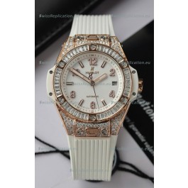 Hublot Big Bang One Click King White Dial Rose Gold Swiss Replica Watch 39MM
