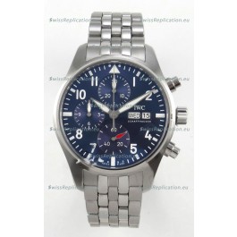 IWC Super Clone Pilot Chronograph Edition Blue Dial Swiss Replica Watch 