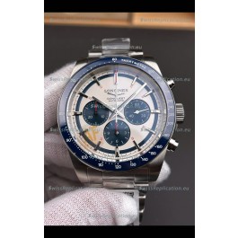 Longines Conquest Chronograph White Dial Automatic Watch in Steel Casing