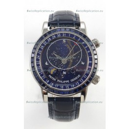 Patek Philippe Grand Complications 6102 Blue Dial Blue Diamonds Swiss Replica Watch 
