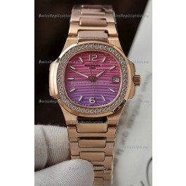 Patek Philippe 7010G Gradient Purple and Pink Dial Swiss Quartz Replica Watch