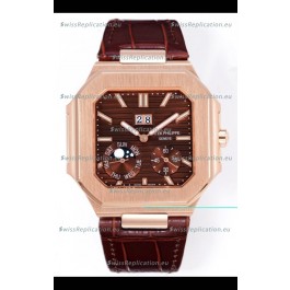 Patek Philippe Cubitus 5822 Rose Gold Casing Brown Dial Swiss Replica Watch