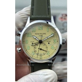 Patek Philippe Complications 5524R Calatrava Rose Gold Brown Dial Watch 