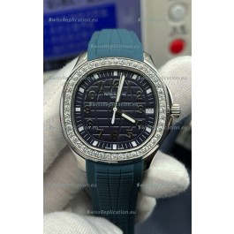 Patek Philippe Complications 5524G Calatrava Travel Time Off-Green Dial Replica Watch 