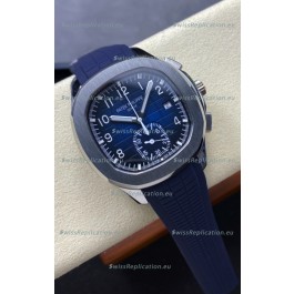 Patek Philippe Aquanaut Super Clone 5968 Chronograph Steel Casing Blue Dial Watch 