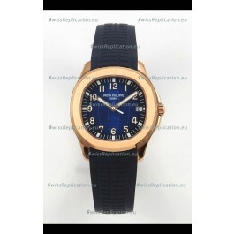 Patek Philippe Super Clone Aquanaut 5167 SC330 Movement 904L Rose Gold Blue Dial Watch 
