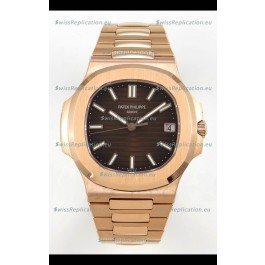 Patek Philippe Super Clone Nautilus 5711/1R-001 in Rose Gold Brown Dial