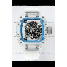 Richard Mille RM055 Transparent Sapphires Casing with Genuine Tourbillon Super Clone Watch