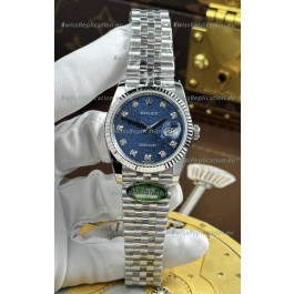 Rolex Datejust Super Clone Cal.3235 Blue Computer Dial Steel Casing Watch 36MM