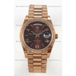 Rolex Day Date Super Clone Brown Dial 40MM 220 Grams Swiss Replica watch 